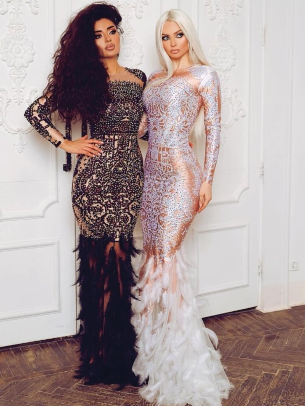 Luxury Sexy Bodycon Crystals Beaded Party Evening Cocktail Wedding Runway Dress
